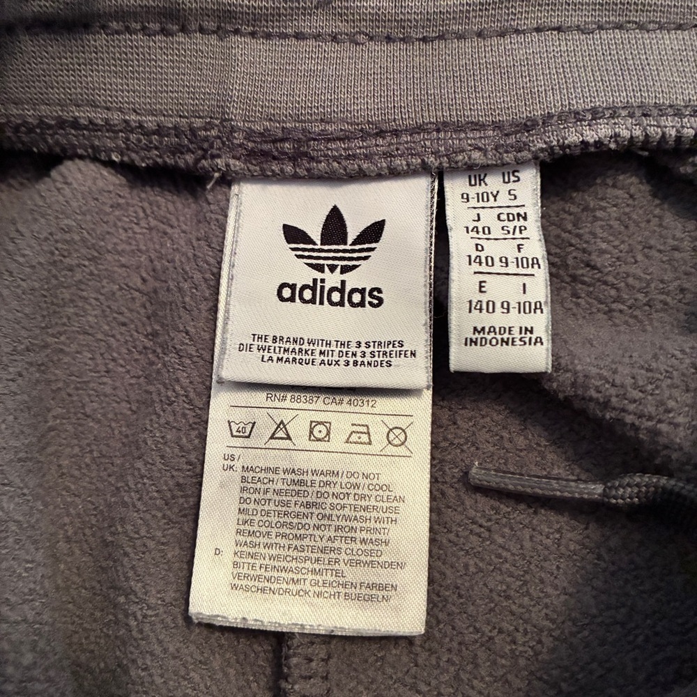 Adidas Boy's Active Athletic Joggers Sweatpants Gray Size S - Picture 7 of 7
